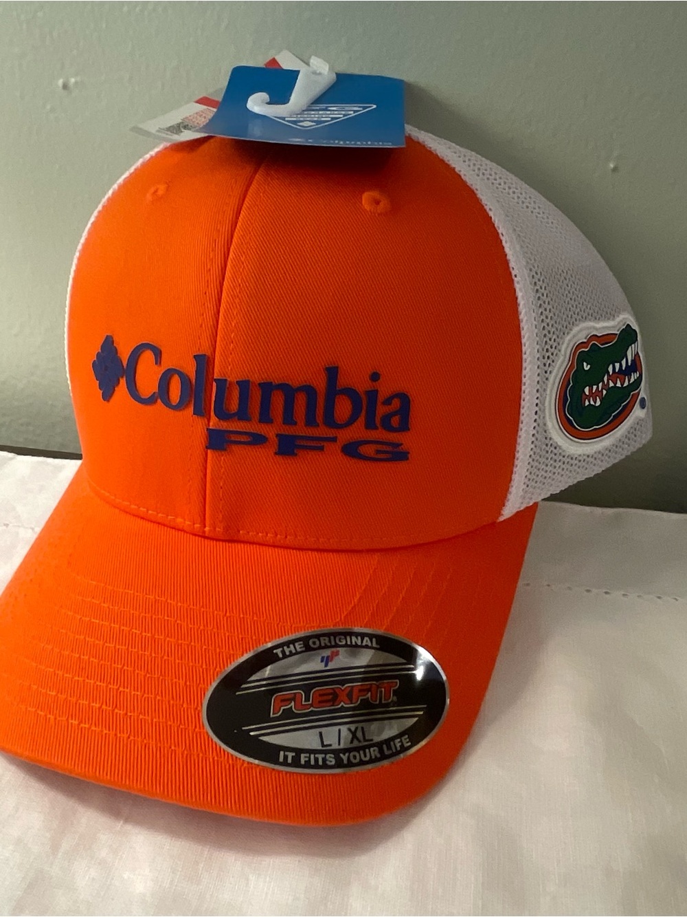Columbia XL Florida Gators PFG Mesh Hat Cap NEW NWT Orange & Blue